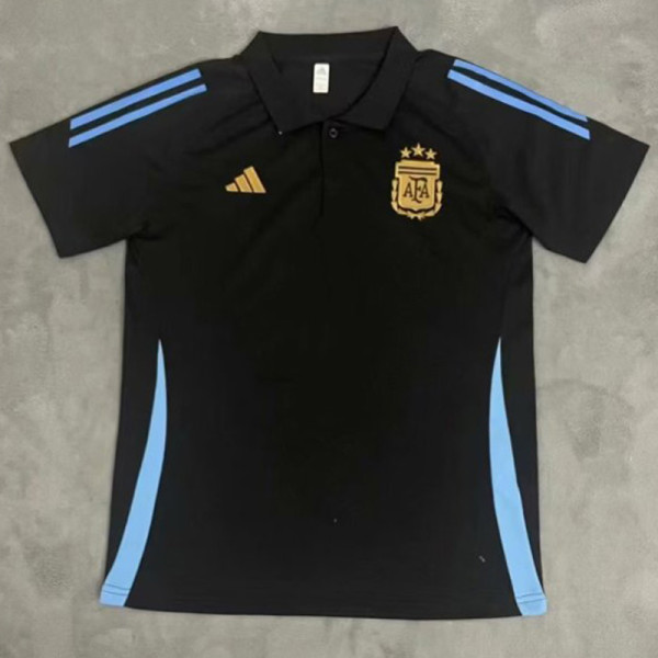 24-25 Argentina Black Polo Short Sleeve *金队标