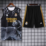 24-25 RMA Black white Tank top and shorts suit *豹黑灰