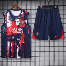 24-25 PSG Royal blue Tank top and shorts suit