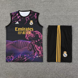 24-25 RMA Black Purple Tank top and shorts suit *豹紫黑