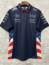 2024 F1 Red Bull Royal Blue Polo Racing Suit(有领) 银牛