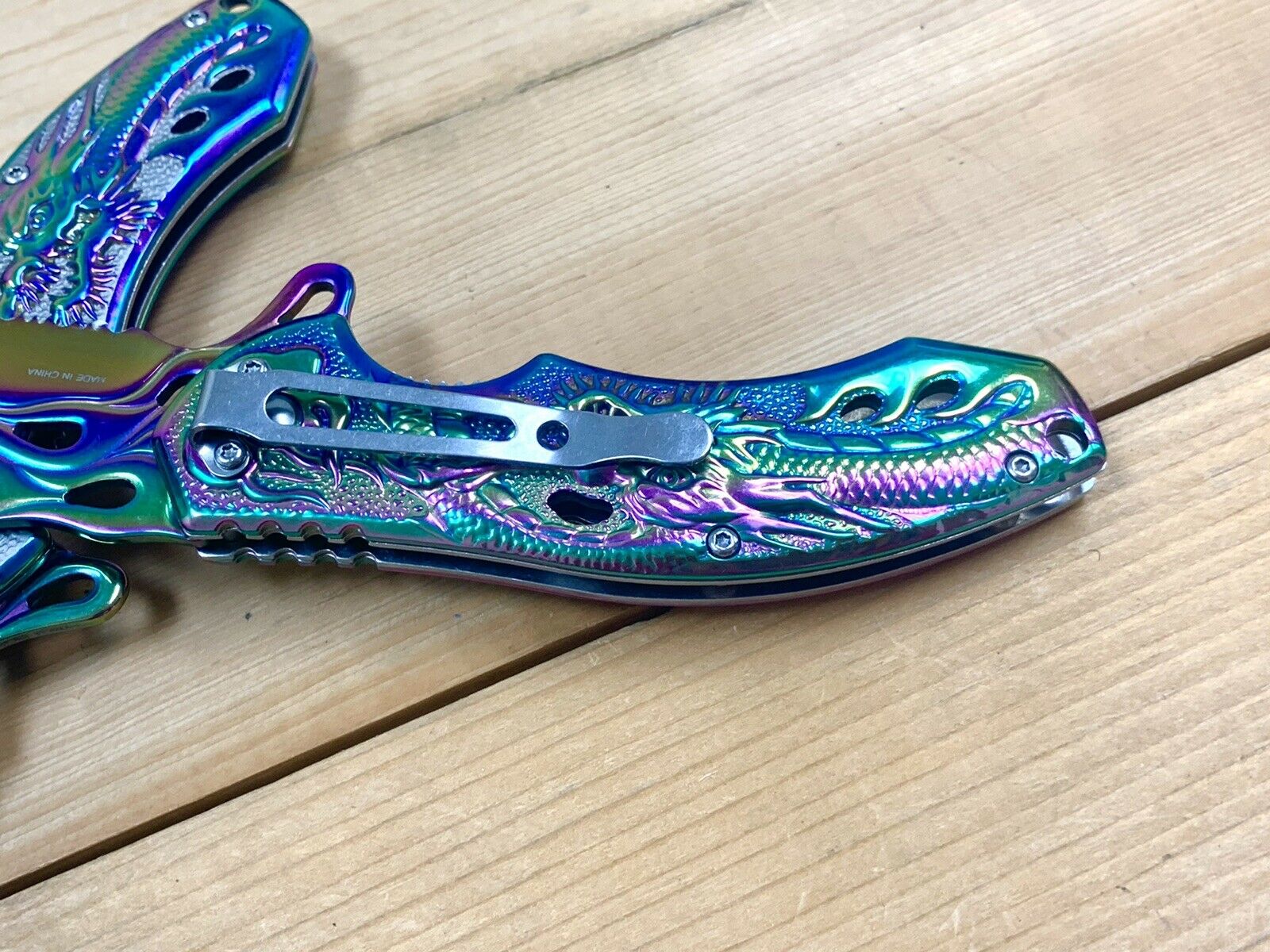 Rainbow Dragon Pocket Knife