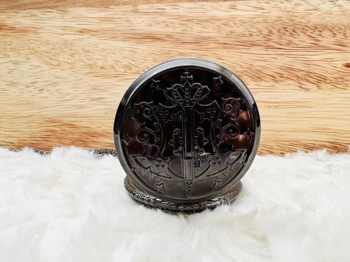 Vintage Kuroshitsuji Black Butler Sebastian Quartz Pocket Watch Necklace Gift
