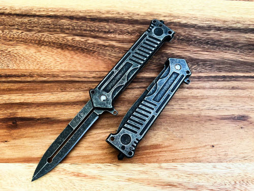 8.5 Purple Spider Tactical Spring Assisted Open Blade Folding 