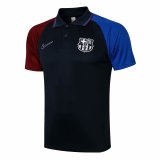 Mens Barcelona Polo Shirt Navy 2021/22