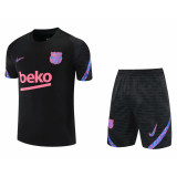 Mens Barcelona Short Training Suit Black 2021/22