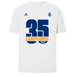 Mens Real Madrid 35 La Liga Champions T-Shirt White 2021/22