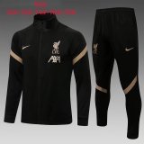 Kids Liverpool Jacket + Pants Training Suit Black Gold 2021/22