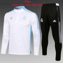 Kids Real Madrid Training Suit White 2021/22