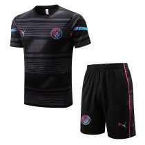 Mens Manchester City Short Training Suit Black 2022/23