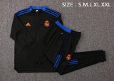 Mens Real Madrid Training Suit Black 2021/22