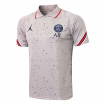 Mens PSG x Jordan Polo Shirt Grey Dots 2021/22