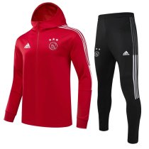 Mens Ajax Hoodie Jacket + Pants Training Suit Red 2021/22