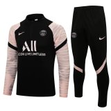 Mens PSG Training Suit Black - Pink 2021/22
