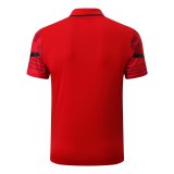 Mens AC Milan Polo Shirt Red 2022/23