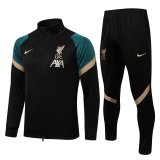 Mens Liverpool Jacket + Pants Training Suit Black - GG 2021/22