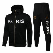 Mens PSG x Jordan Hoodie Jacket + Pants Training Suit Black III 2021/22