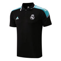 Mens Real Madrid Polo Shirt Black II 2021/22