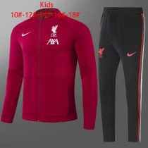 Kids Liverpool Jacket + Pants Training Suit Burgundy 2021/22