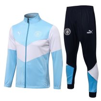 Mens Manchester City Jacket + Pants Training Suit Blue 2021/22