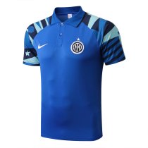 Mens Inter Milan Polo Shirt Blue 2022/23