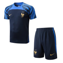 Mens France Short Training Suit Royal 2022