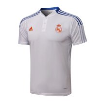 Mens Real Madrid Polo Shirt White 2021/22