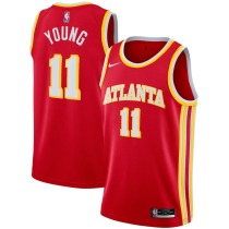 Mens Atlanta Hawks Nike Red Swingman Jersey - Icon Edition