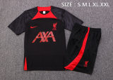 Mens Liverpool Short Training Suit Black 2022/23