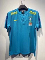 Mens Brazil Polo Shirt Sky Blue 2022