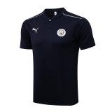 Mens Manchester City Polo Shirt Royal 2021/22
