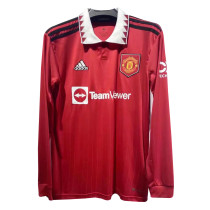 Mens Manchester United Home Jersey Long Sleeve 2022/23