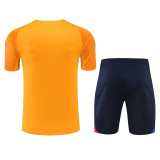 Mens Barcelona Short Training Suit Orange 2022/23