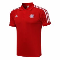 Mens Bayern Munich Polo Shirt Red 2021/22