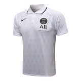 Mens PSG Polo Shirt White Digits 2021/22