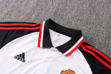 Mens Manchester United Polo Shirt White - Black 2021/22