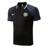 Mens Inter Milan Polo Shirt Black 2022/23