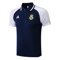 Mens Real Madrid Polo Shirt Navy 2021/22