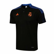 Mens Real Madrid Polo Shirt Black 2021/22