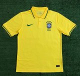 Mens Brazil Polo Shirt Yellow 2022