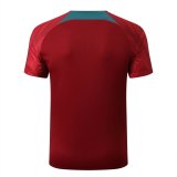Mens Portugal Short Training Jersey Red 2022/23