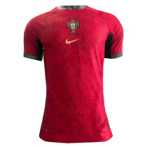 Mens Portugal Pre-Match Short Training Jersey Red 2022 - Match