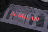 Mens AC Milan Jacket + Pants Training Suit Black 2022/23