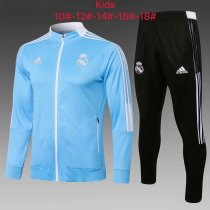Kids Real Madrid Jacket + Pants Training Suit Blue 2021/22