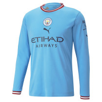 Mens Manchester City Home Jersey Long Sleeve 2022/23