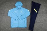 Mens Tottenham Hotspur Hoodie Jacket + Pants Training Suit Blue 2021/22