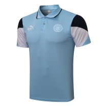 Mens Manchester City Polo Shirt Light Blue 2021/22