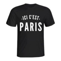 Mens PSG Messi ICI C'EST PARIS T-Shirt Black 2021/22