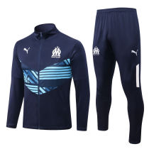 Mens Olympique Marseille Jacket + Pants Training Suit Royal 2022/23