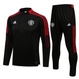 Mens Manchester United Training Suit Black - Red 2021/22